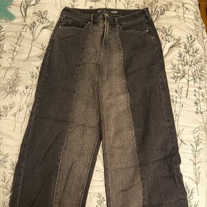 Two-Tone Black and Gray Women Old Navy Jeans